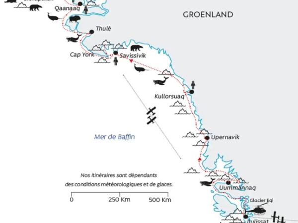 Route Eisberge Westgrönlands